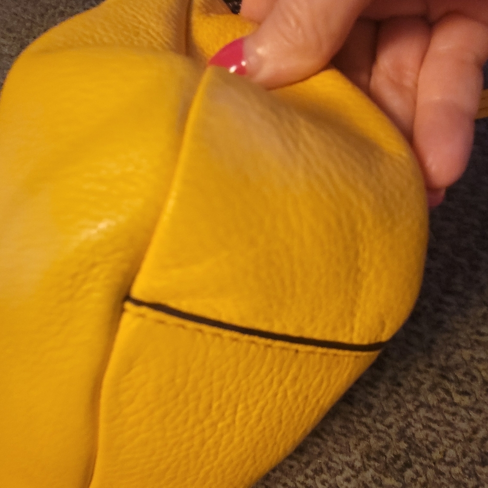 Michael Kors Yellow Leather Shoulder Bag - Picture 6 of 10